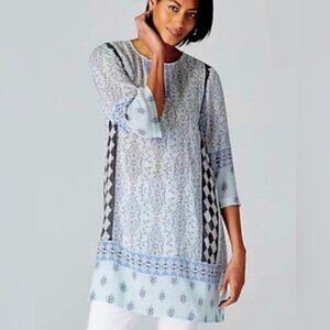 J. Jill Boho Floral Cottagecore Tunic Shirt